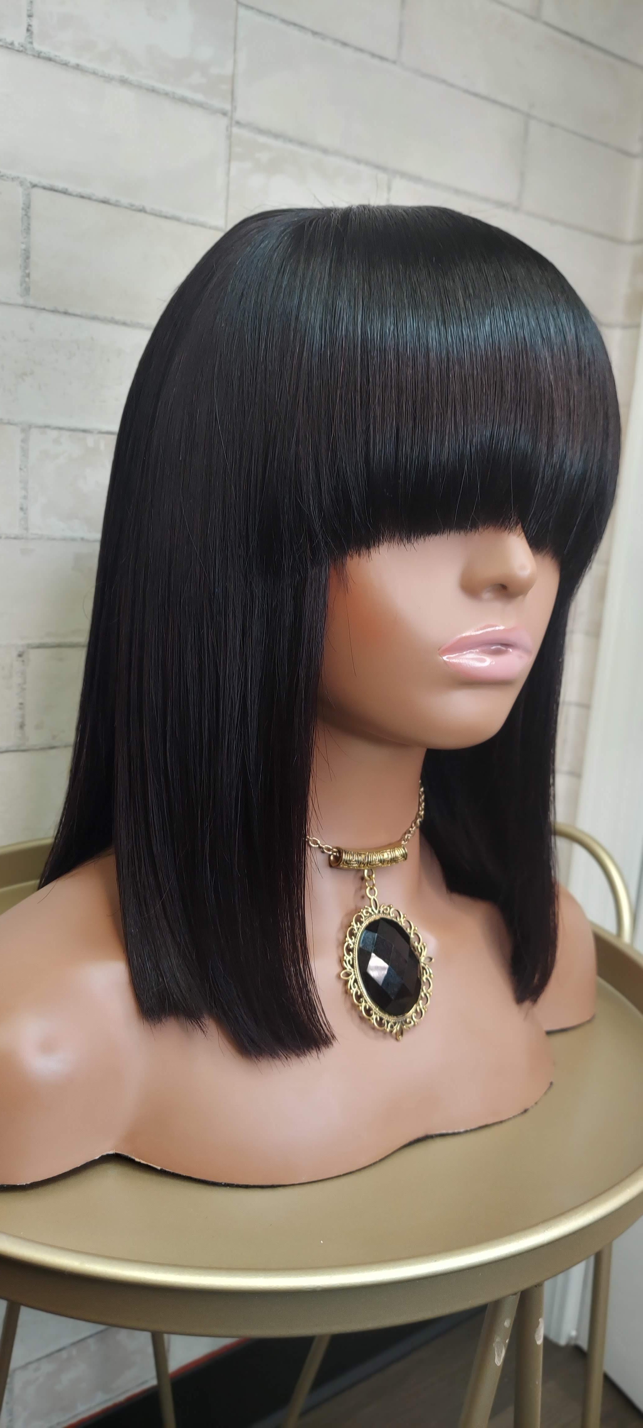 Bob wig jet black best sale